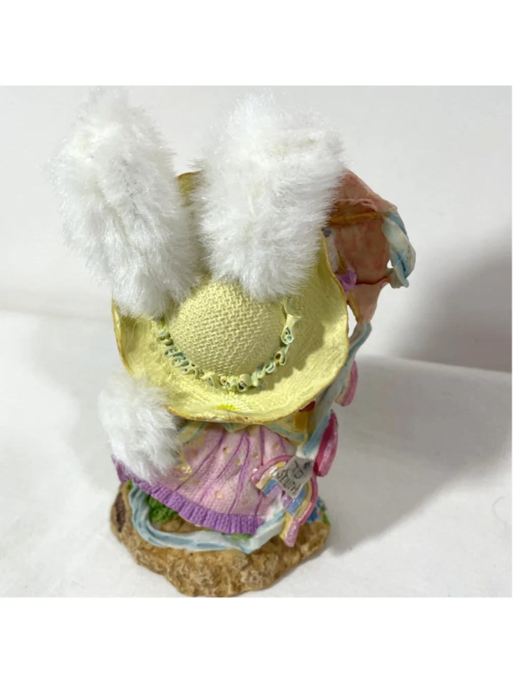 1994 Enesco Rainbow Makers Rainbow Express Vendor Figurine Easter Bunny Rabbit